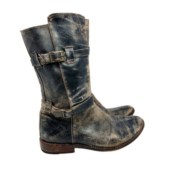 Bed Stu Sandover Mid Boots Women's 8.5 Rustic Antique Distressed Rugged Leather - Picture 14 of 14